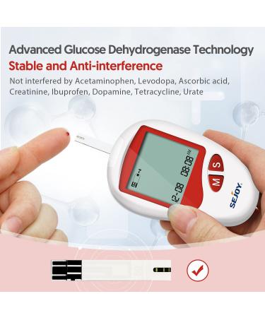 Sejoy Blood Sugar Monitor Test Kit - 50 Strips, NHS Approved UK - Glucose Monitor with Lancets - BG-202 - Buy Online on GoSupps.com