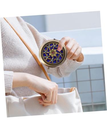 Solustre Round Double-Sided Folding Cosmetic Makeup Purse Mirror | Pocket Mirror for Travel | Buy Online - Buy Online on GoSupps.com