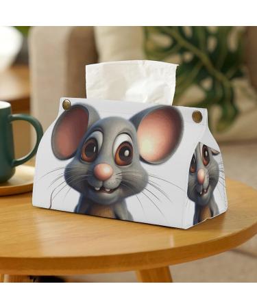 Tissue Box Cover Tissue Box Holder Mouse Showing Teeth Print Tissue Holder Travel Tissue Packs Facial Paper Holder Decorative Holder - Buy Online on GoSupps.com