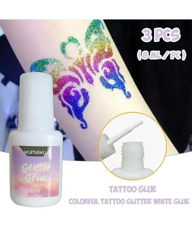 Wumawu Temporary Tattoo Glue 8ml - Water Soluble Body Painting for Halloween, Carnival, Birthday Party - 3 Pcs - Buy Online on GoSupps.com