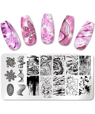 Onsinic Marble Pattern Nail Stamping Plates Stainless Steel Nail Art Design Templates for Creative Nail Designs | International Shipping Available - Buy Online on GoSupps.com