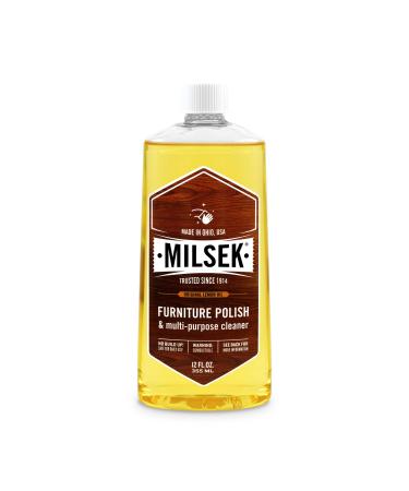 Milsek Furniture Polish and Cleaner with Lemon Oil, 12-Ounce, LM-12 12 Fl Oz (Pack of 1)