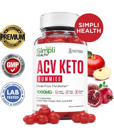 Simpli Health ACV Keto Gummies 1000MG with Pomegranate Juice Beet Root B12 60 Gummys (2 Pack) Simpli Health ACV Keto Gummies 1000MG with Pomegranate Juice Beet Root B12 120 Gummys 60.0 Servings (Pack of 1) - Buy Online on GoSupps.com