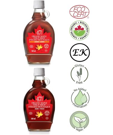 47 North Organic Single Source Pure Maple Syrup & Fruit Blends | Sample Gift Pack 5 x 189ml Bottles | 1 x Amber / 1 x Dark / 1 x Apple / 1 x Blueberry / 1 x Cranberry | Great for Holidays Christmas - Buy Online on GoSupps.com