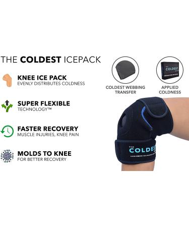 Coldest Knee Ice Pack Wrap - Hot & Cold Therapy for Meniscus Tear, Injury Recovery, Bursitis Pain, Sprains & Swelling (2 Pack) - Buy Online on GoSupps.com