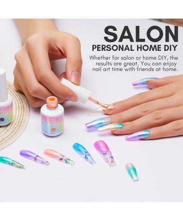 MAKARTT Glitter Pearl Gel Nail Polish Set - 6 Rainbow Colors, Summer Soak Off DIY Manicure Kit - Buy Online on GoSupps.com