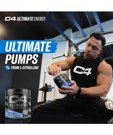 Cellucor C4 Ultimate Pre Workout Powder - Sugar Free Preworkout Energy with 300mg Caffeine and Creatine for Men & Women - Icy Blue Razz 12 Servings Icy Blue Razz 12 Servings (Pack of 1) - Buy Online on GoSupps.com
