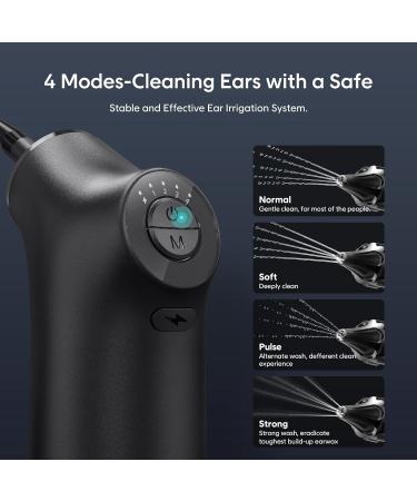 Electric Ear Wax Removal Kit - Safe & Effective Cleaner with 4 Pressure Settings - for Adults & Kids (Black) - Buy Online on GoSupps.com