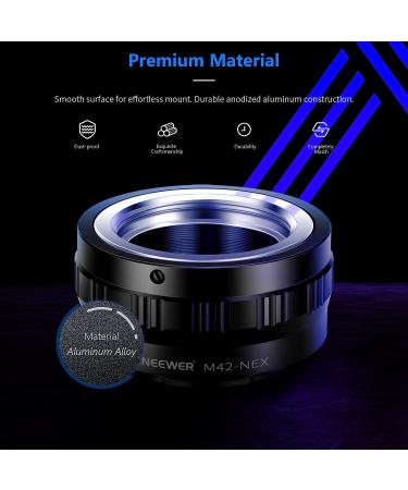 Neewer M42 Lens to Sony NEX E-Mount Camera Adapter - Compatible with Sony A7 A7S A7R A6000 A6300 NEX Series Cameras - Buy Online on GoSupps.com
