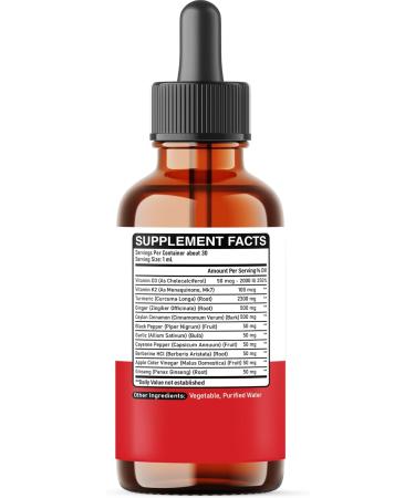 11in1 Turmeric Supplement for Health Heart & Wellness Support with Ginger, Garlic, Ceylon Cinnamon, Berberine, Ginseng, Apple Cider Vinegar 30ml Liquid Drops 60 Servings - Buy Online on GoSupps.com