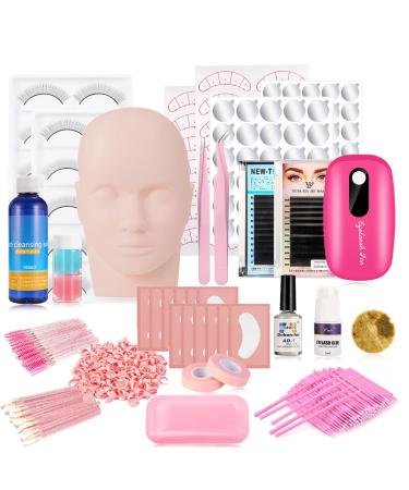 Ocitan extension set 21-part eyelash refinement training tools eyelash extensions exercise set with a handlebout head glue eyelash tweezers for beginners