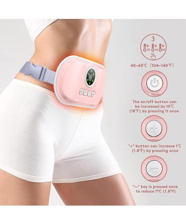 BAICIWE Portable Heating Pad - 3 Heat Levels, 4 Massage Modes - Fast Cordless Pain Relief for Women and Girls (Pink) - Buy Online on GoSupps.com