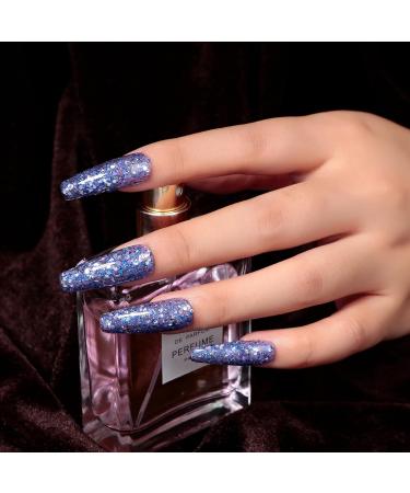 Maychao 15ML Purple Blue Glitter Gel Nail Polish | Soak Off UV LED Sequins Gel | DIY Manicure Salon at Home - Buy Online on GoSupps.com