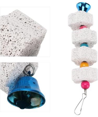 Buy Bird Chew Toy - Mineral Stone Molar Toy with Bell for Cockatoos Budgerigars Parakeets & Lovebirds | Beak Grinding Swing for Pet Birds - International Shipping Available - Buy Online on GoSupps.com