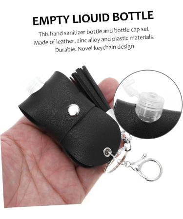 Didiseaon Shampoo Travel Container Perfume Bottle Set Holder Keychain Bottle Cover Keyring Silicone Bottle Caps Travel Hand Bottle Keychain Mini Perfume Bottle Water Bottle Cover 10x4.3cm Black - Buy Online on GoSupps.com