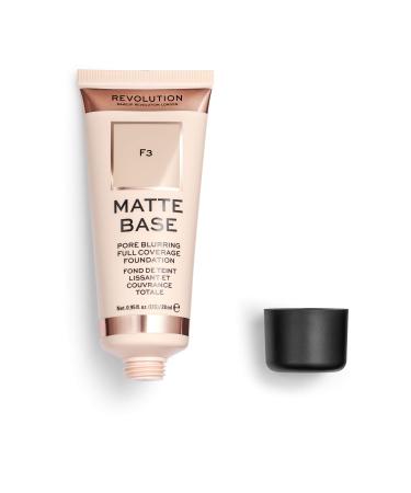 Makeup Revolution, Matte Base, F3, 28 ml