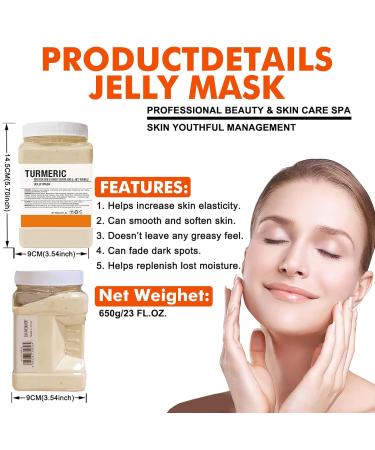 Poztl Jelly Mask Powder - Turmeric Anti-Fold Acne Gel Face Mask | Professional DIY Hydro-Facial Mask for Fine Lines & Uneven Skin Tone - 23 fl oz - Buy Online on GoSupps.com