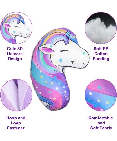 Basumee Unicorn Seat Belt Covers for Kids - Car Seat Head Support & Shoulder Pads in Purple - Buy Online on GoSupps.com