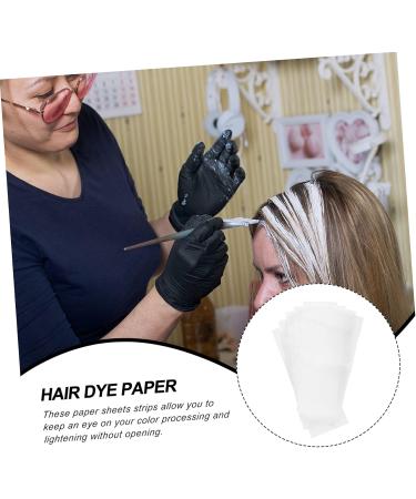 Housoutil 50 Sheets Highlight Stickers Hair Dying Paper Hair Coloring Hair Tint Paper Barber Shop Tool Hair Paper Wraps Hairdressing Tool White Hair Comb Hair Dye - Buy Online on GoSupps.com