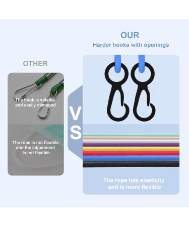 Buy 8-Piece Elastic Mask Holder for Kids & Adults - Adjustable Multicolored Mask Chains with Reinforced Buttons | Ubephan Masking Bands - Buy Online on GoSupps.com