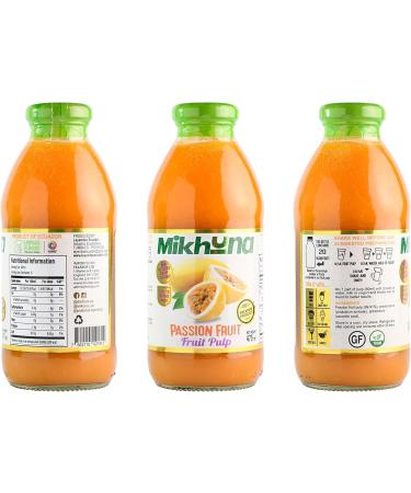 Mikhuna Passion Fruit Pulp 475ml - Ideal for Juice, Smoothies, Desserts, Cocktails, and Sauces - Buy Online on GoSupps.com