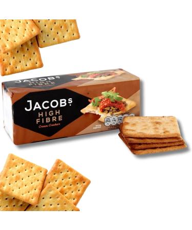 Jacobs Crackers Biscuits Multipack - Jacob's Cream Crackers High Fibre 200g Pack of 4 Bundled By The Great British Kitchen | Crackers for Cheese - Buy Online on GoSupps.com
