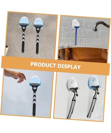 Minkissy 10-Pack Razor Holder - Suction Cup Shower Wall Stand for Razor Storage & Shaving Hooks - Durable Plastic Display - Buy Online on GoSupps.com