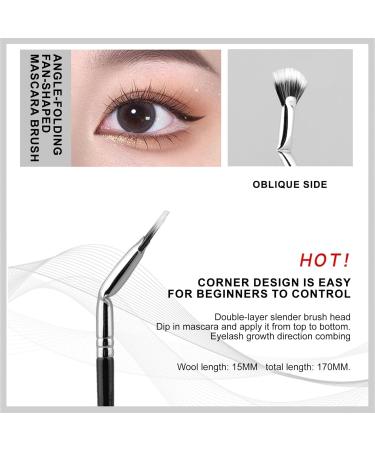 Folding Angle Scalloped Lash Brush 2024 New Mascara Fan Brush Eyelash Eyelash Comb Mascara Fan Brush Mascara Fan Brush Fan Shaped Mascara Brush (A) - Buy Online on GoSupps.com