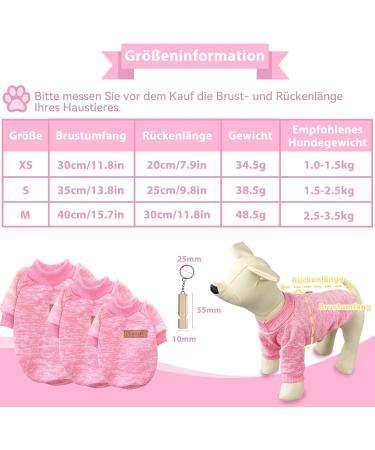 Warm Dog Sweater for Small & Medium Dogs | Classic Pink XS Puppy Clothing | Cozy Pet Attire - Buy Online on GoSupps.com