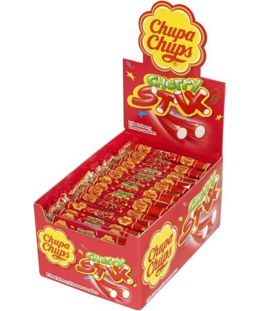 30 x Cherry Stix Chupa Chups Fruity Sweets - Buy Online on GoSupps.com