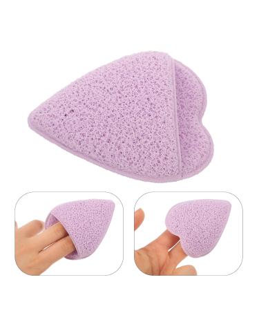 Baluue Heart-Shaped Compressed Facial Sponge - Reusable Exfoliating Face Scrubber & Makeup Remover in Purple | Ideal for Spa & Facial Cleansing - Buy Online on GoSupps.com