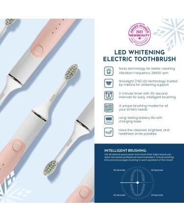Snow LED Electric Toothbrush Gen 2 - Rechargeable Sonic Toothbrush for Adults - Whitening & Cleaning with LED Light - Coastal Sunset Pink - Buy Online on GoSupps.com