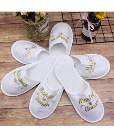 Hotel Disposable Bridal Wedding Slippers | Bridesmaid Pajama Party Decor - Buy Online on GoSupps.com