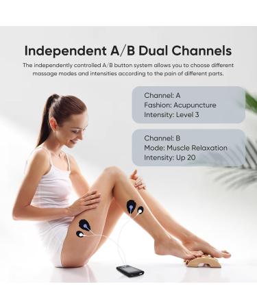 Anykuu 3-in-1 EMS Device | Electro Stimulation Pain Relief Muscle Massage & Therapy | 10 Electrode Pads & 36 Modes - Buy Online on GoSupps.com