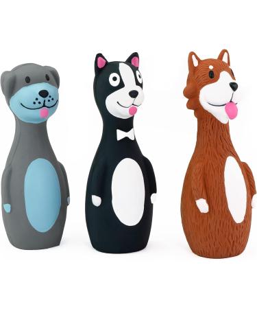 Chiwava 3-Piece 5.7-Inch Latex Squeak Dog Toys for Small Dogs | Fun Chew & Interactive Games - Buy Online on GoSupps.com