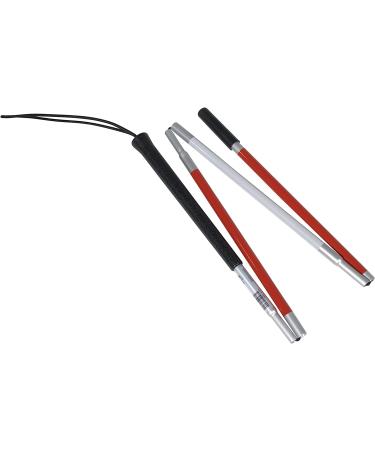 Drive Medical Deluxe Folding Blind Cane - Reflective Red | Lightweight & Portable - Buy Online on GoSupps.com