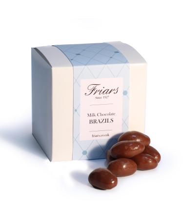 Friars Milk Chocolate Brazil Box - 600g Luxury Coated Peruvian Brazil Nuts | British Cocoa Hamper Gifts for Girlfriends Men Women Friends & Mothers | Romantic Gift Set for a Birthday & Valentine's Milk Chocolate Brazil Nuts Box