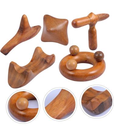 FOMIYES 15 STK Sandalwood Gua Sha Massage Set | Triangular Pillows & Foot Massagers | Neck & Health Gift for Relaxation - Buy Online on GoSupps.com