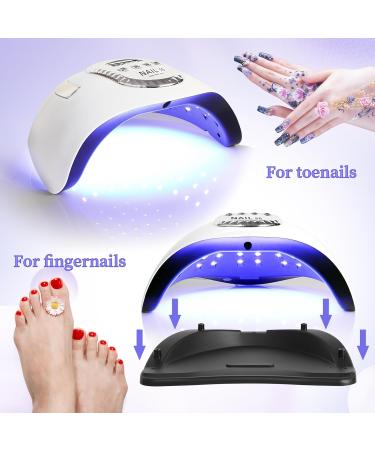 280W UV LED Nail Lamp for Fast Gel Nail Curing | 4 Timers, 66 Beads | Home and Salon Nail Polish Dryer - Buy Online on GoSupps.com