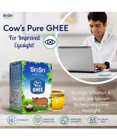 Sri Sri Ayurveda Cow's Pure Desi Ghee 1L - Buy Online on GoSupps.com