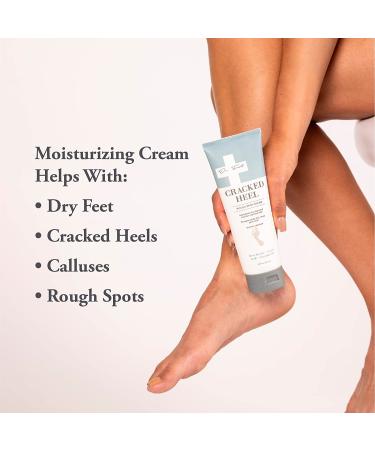 Dr. Foot Cracked Heel Moisturizer - Shea Butter & Lactic Acid Foot Cream for Dry Skin, Callus Softener - 8 fl oz - Buy Online on GoSupps.com