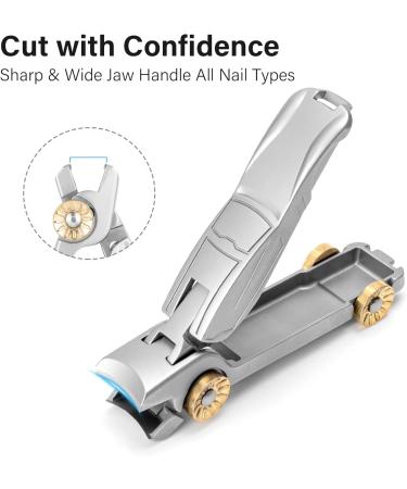 WILLKOMMEN Nail Clippers Set with Catcher for Men Car Shape Anti-Splash Toe Nail Clippers Ultra Sharp Sturdy Fingernail and Toenail Clipper Cutters(Silver) Car Shape-Silver - Buy Online on GoSupps.com