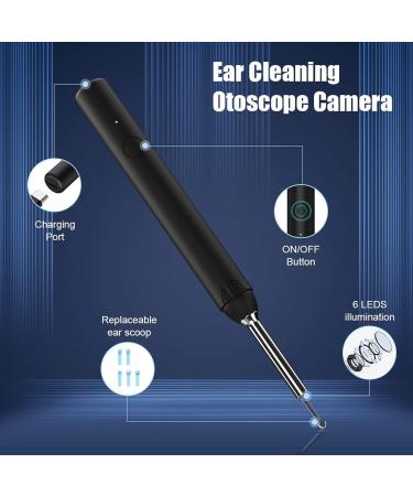 Ear Wax Removal Kit with 1080P Otoscope Camera for iPhone & Android - Black - Buy Online on GoSupps.com
