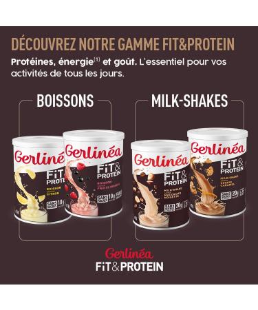 Gerlin a Fit&Protein - Hazelnut Macchiato Flavor Protein Milkshake - After-Sport Protein - Whey Bodybuilding for Women - No Added Sugars - 115Kcal / portion - 340 g (10 drinks) - Buy Online on GoSupps.com