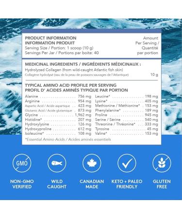 Sproos Premium Marine Collagen Peptide Powder (400 g Tub) & Premium Grass Fed Collagen Powder | Large 500g Tub | (500g) - Buy Online on GoSupps.com