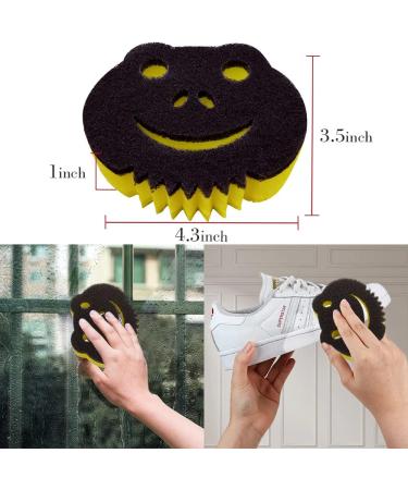 SmilePowo 12 Pack Frog Dual-Sided Premium Cleaning Sponges - Heavy Duty Scouring Pads for Kitchen, Furniture, and Bathroom - Buy Online on GoSupps.com