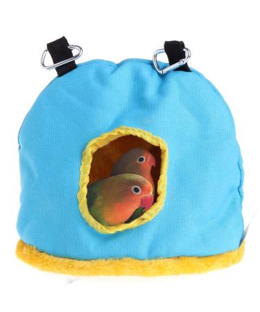 Winter Warm Bird Nest House Bed Hanging Tent Toy for Pet Parakeet Cockatiel Conure Cockatoo African Grey Macaw Amazon Lovebird Budgie Finch Canary Small Medium Parrot Cage Perch