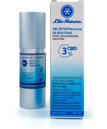  LLIVNATURE Anti-pimple gel 3% CBD night 30 ml - Buy Online on GoSupps.com
