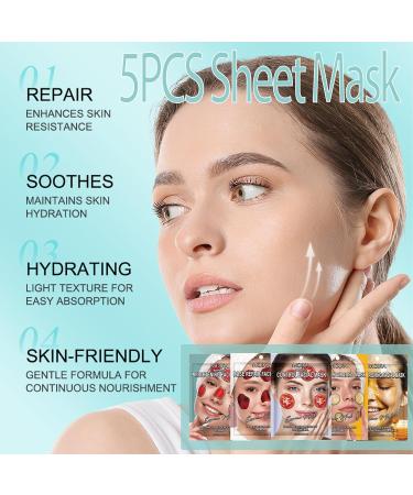 Sheet Mask Skin Care for Teenage Girls - Hydrating Face Mask Set to Moisturizing & Smoothing - Pamper Gifts for Women Fruit Face Mask Gift Set to Repair Damage & Brighten - Face Masks Skincare(Set A) - Buy Online on GoSupps.com