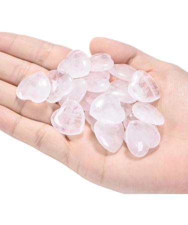 Crystear Heart Stones - 10 Pack 20mm Hand-Carved Mountain Crystal Heart Shaped Healing Stones - Lucky Charm & Thumb Stone - Buy Online on GoSupps.com